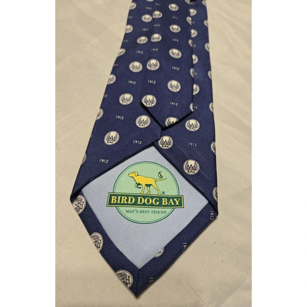 Bird Dog Bay Blue 1912 ACC Wings Tie Hand Made‎ 100% Silk